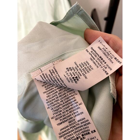 Tory Burch Silk Bow Blouse size 14 - Picture 4 of 5